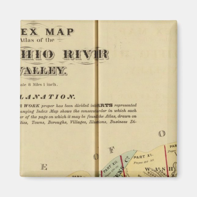 Index karta till Atlas i floden Ohio Magnet (Framsidan)