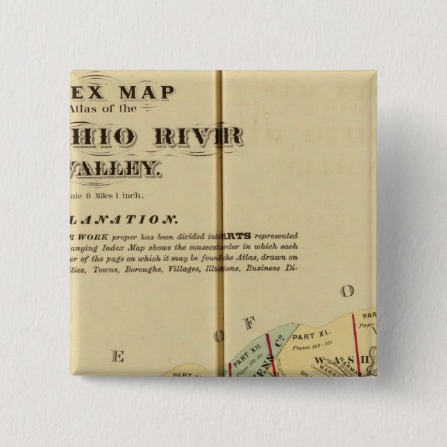 Index karta till Atlas vid floden Ohios övre lopp Knapp (Framsida)