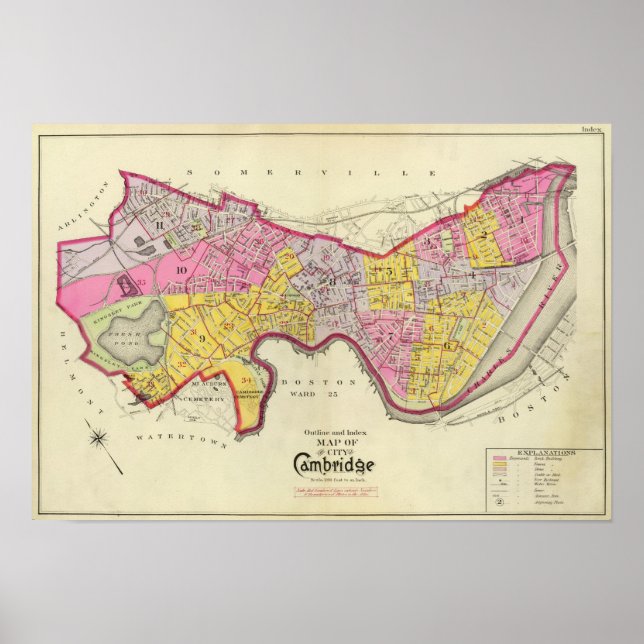 Index över Cambridge Atlas Poster (Framsidan)