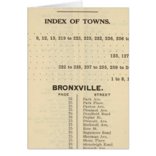 Index Städer, Bronxville Hälsningskort