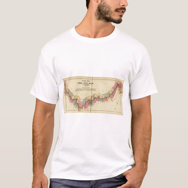 Indexera kartan till kartboken av övreOhioet River T-shirt (Framsida)