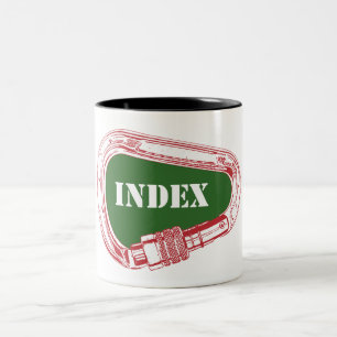 Indexera klätterkarabiner Två-Tonad mugg