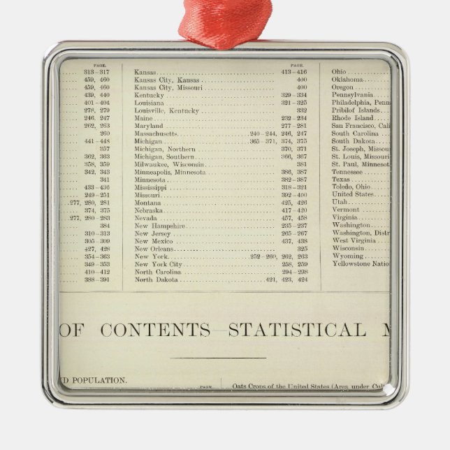 Indexerad kartbok av världen United States Julgransprydnad Metall (Framsidan)