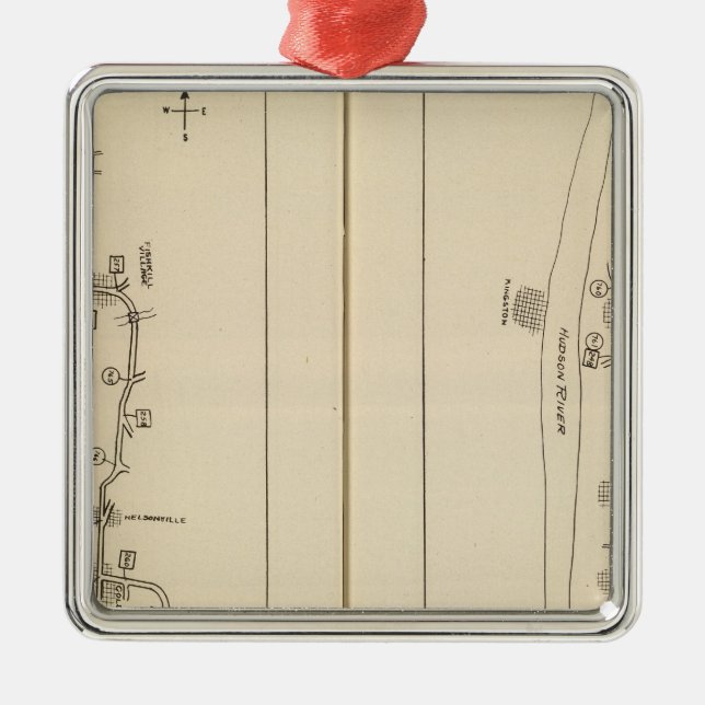 Indexkarta Putnam County Dutchess County New York Julgransprydnad Metall (Framsidan)