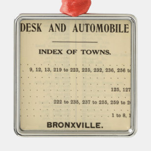 Indexstäder, Bronxville Julgransprydnad Metall