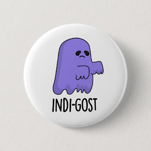 Indi-gost Funny Halloween Indigo Ghost Pun Knapp