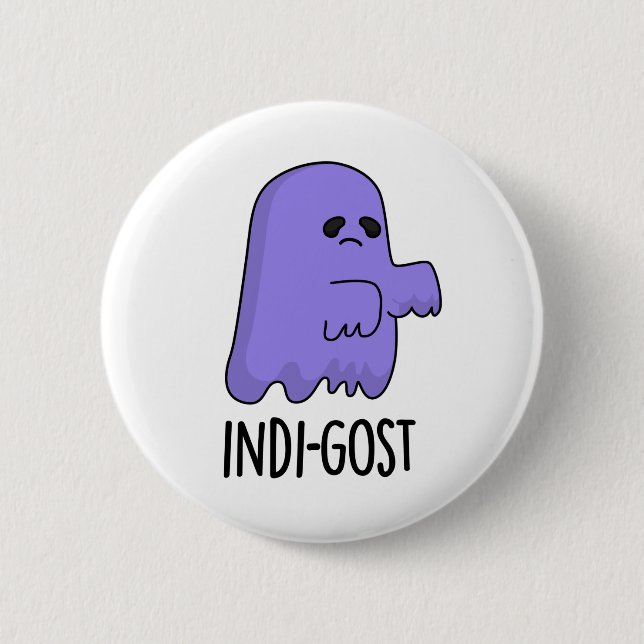 Indi-gost Funny Halloween Indigo Ghost Pun Knapp (Framsida)