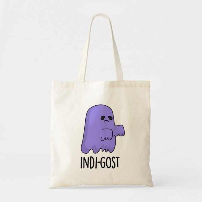 Indi-gost Funny Halloween Indigo Ghost Pun Tygkasse (Framsidan)