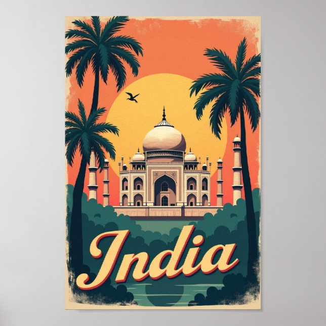 India – 70s Retro Travel Aesthetic Poster (Framsidan)
