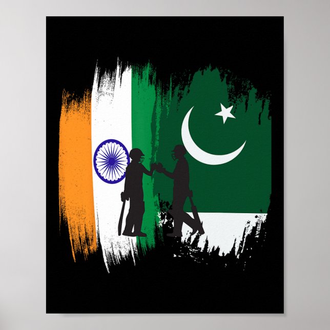 India And Pakistan Cricket Patriotic Gift For Fina Poster (Framsidan)