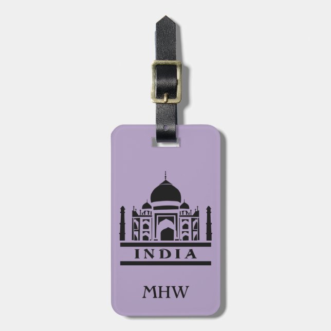 INDIA anpassningsbar bagagetagg Bagagebricka (Vertikal Framsida)