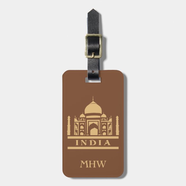 INDIA anpassningsbar bagagetagg Bagagebricka (Vertikal Framsida)