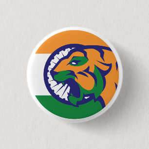 India Bengal Tiger Indian National Animal Flagga Knapp