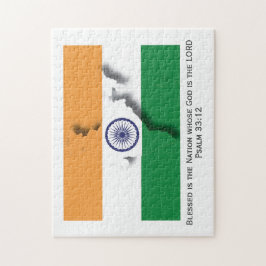 INDIA | Blad nation | INDIAN FLAGGA Pussel