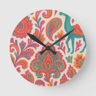 india bohemian colorous gypsy stil vattencolor rund klocka