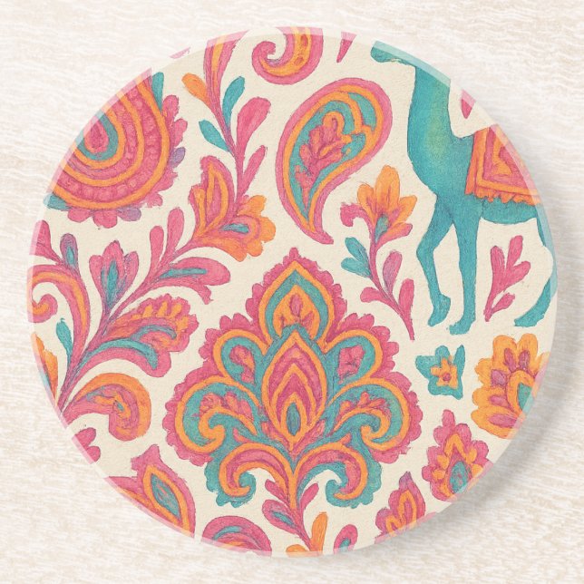 india bohemian colorous gypsy stil vattencolor underlägg (Framsidan)