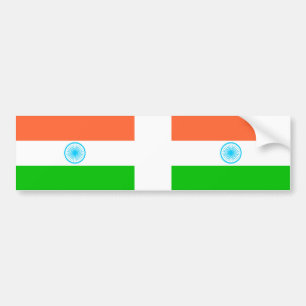 INDIA Carflag, sticker Bildekal