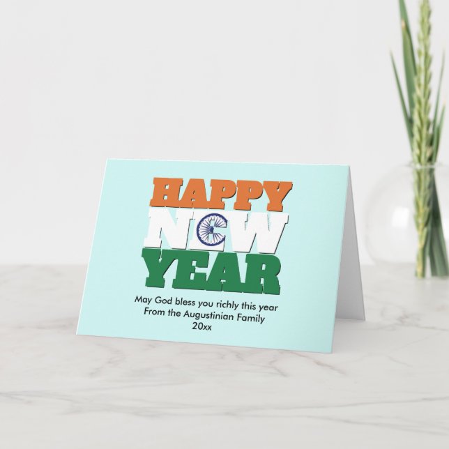 INDIA Christian GOTT NYTT ÅR Helgdag Card Helgkort (Framsida)