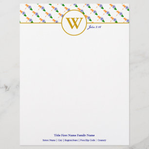 INDIA Christian Scripture Stationery Letterhead Brevhuvud
