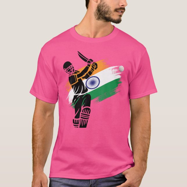 India Cricket 2024 Jersey Indian Cricket Squad Fla T Shirt (Framsida)