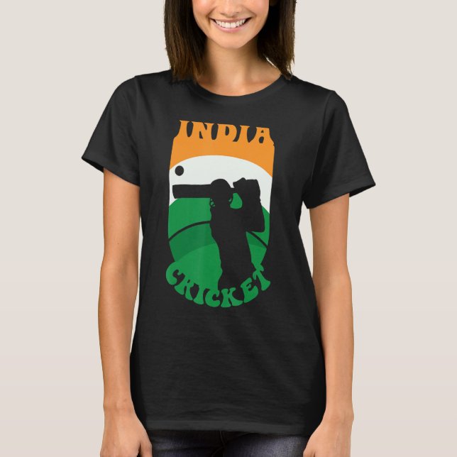 India Cricket Cricketer Indian Cricket Player T Shirt (Framsida)