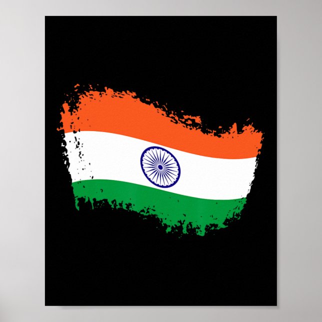 India Cricket Jersey Indian Cricket Flag India  Poster (Framsidan)