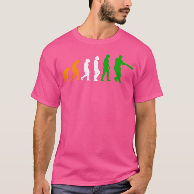India Cricket Player Evolution India Cricket Team T Shirt (Framsida)