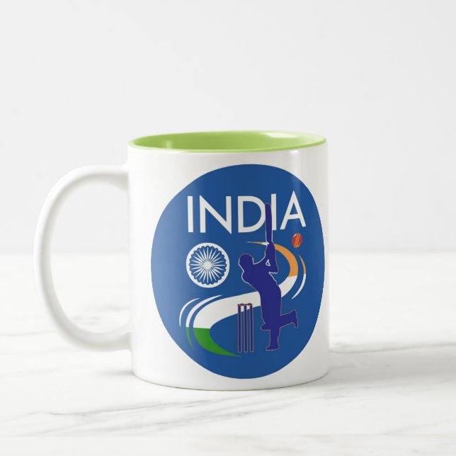 India Cricket Team Mug Två-Tonad Mugg (Vänster)