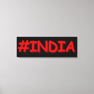 "#India" Cute Design. Köp nu Canvastryck