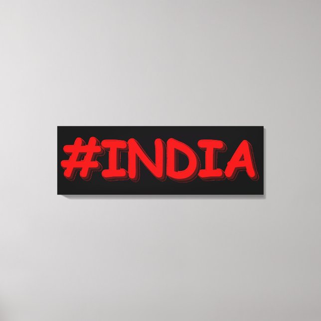 "#India" Cute Design. Köp nu Canvastryck (Framsida)