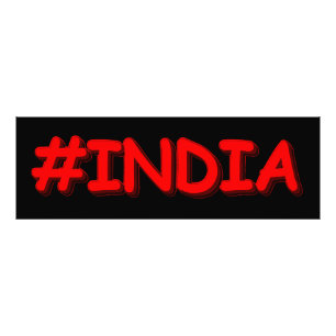 "#India" Cute Design. Köp nu Fototryck
