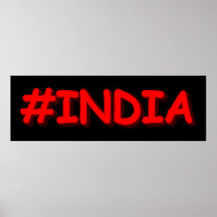 "#India" Cute Design. Köp nu Poster