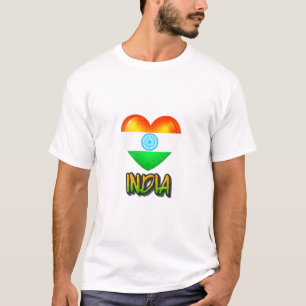 India Flagga Heart Cutout T Shirt