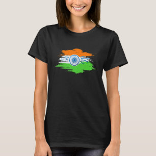 India Flagga IndeIndeIndeIndeIndependence Jai Hind T Shirt