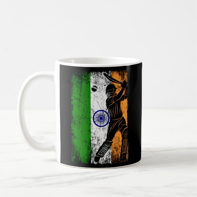 India Flagga Indian Cricket Jersey Fläkt Player Co Kaffemugg (Vänster)