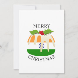 INDIA FLAGGA | Julpudding | festlig Julkort