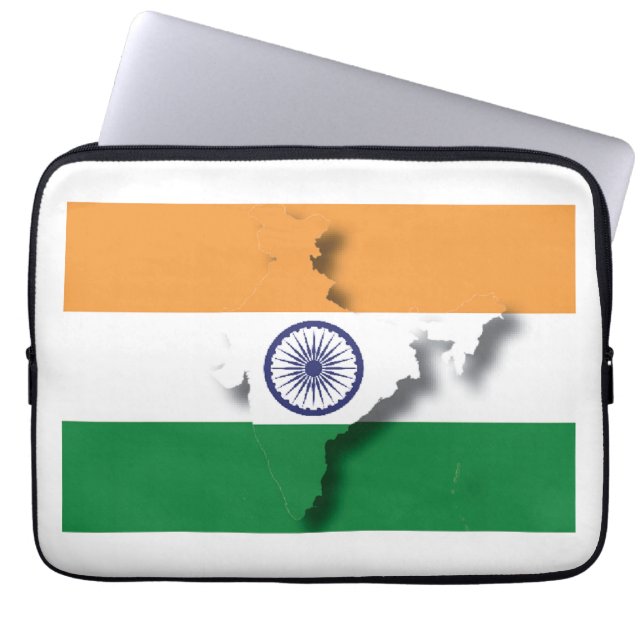INDIA FLAGGA LAPTOP FODRAL (Framsidan)