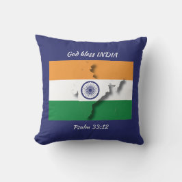INDIA FLAGGA Patriotic Scripture Anpassningsbar BL Kudde
