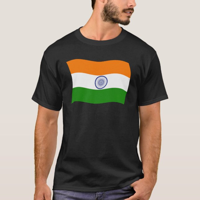 India Flagga Shirt Tee Shirt (Framsida)