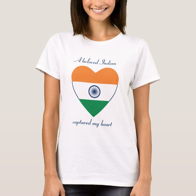 India Flagga Söt T-Shirt (Framsida)