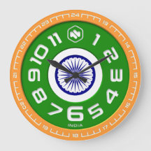 India Flagga Wall Clock