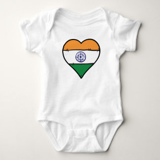 India Heart Indian Flagga T Shirt