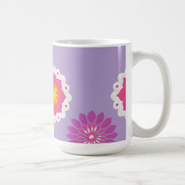 india inspirerad till rosa och lila pastel mandala kaffemugg