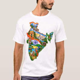 India Karta Stolthet – Indisk Kultur, Natur & Kult T Shirt