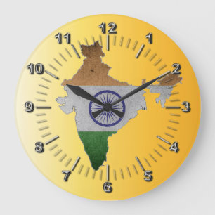 india land flagga stor klocka