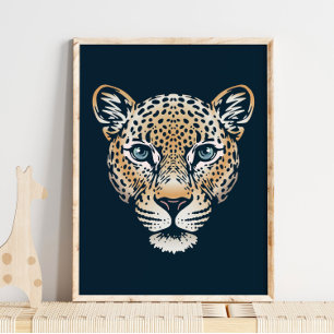 India Leopard Wildlife Skriv ut Skriv ut leopard Poster