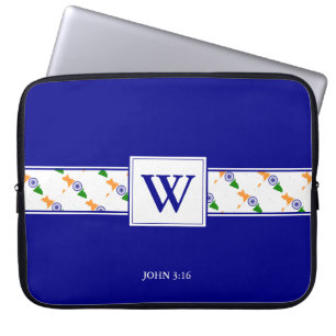 INDIA Monogram Christian Bible Laptop Fodral