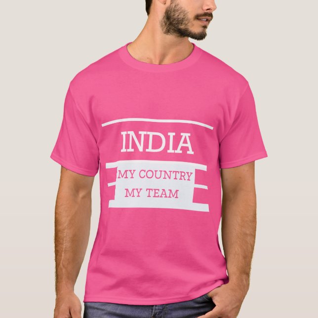 India My Country My Team Concept T Shirt (Framsida)