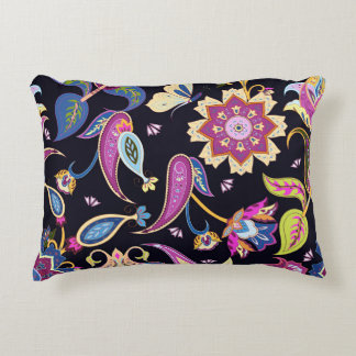 India Paisley Seamless Blommigt Ornament Prydnadskudde