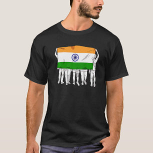 India Proud Flagga Day Hindi Land Ashok Chakra Hi T Shirt